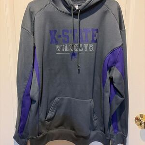 Badger Men's Grey and Blue Hoodie